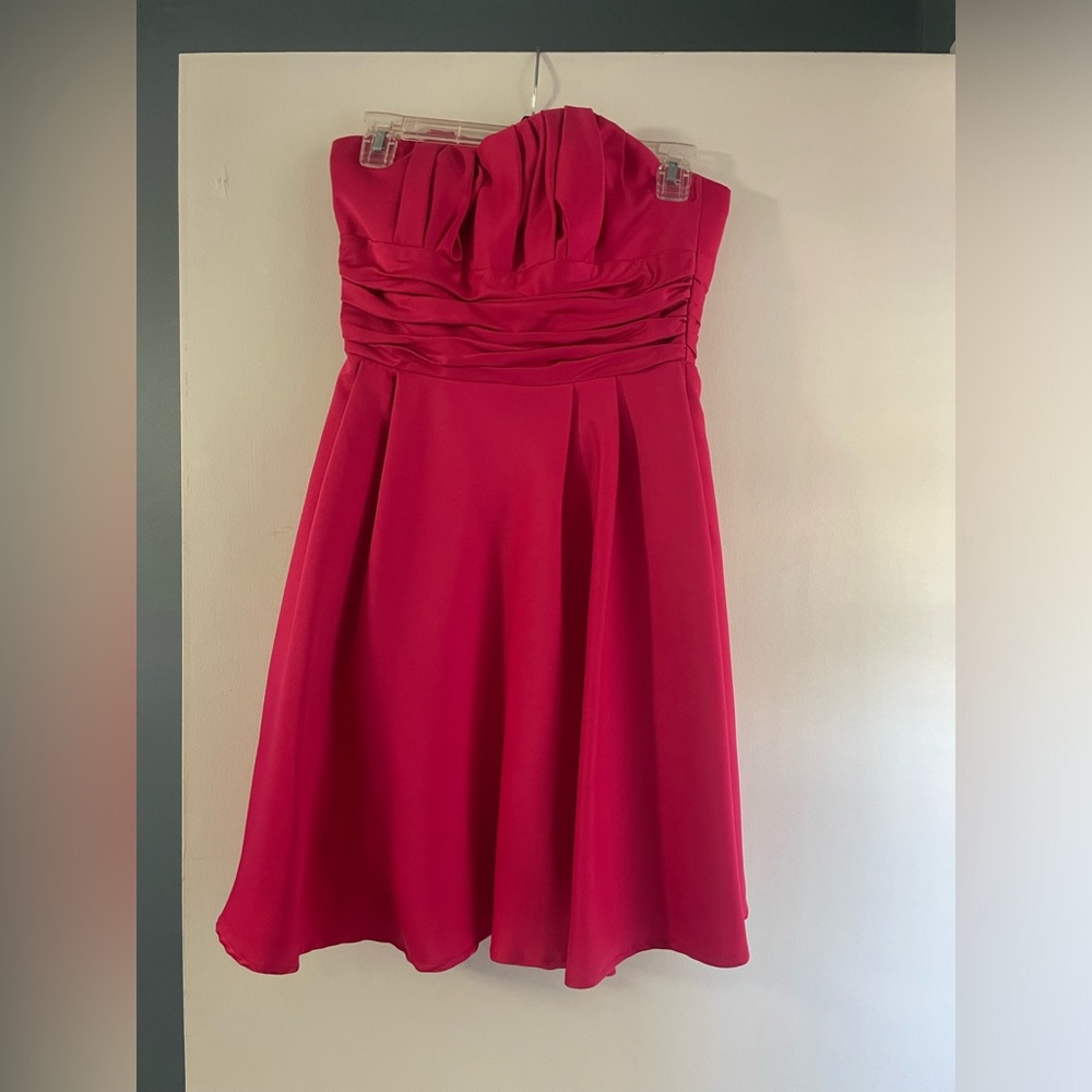 Elegant Pink Strapless Dress